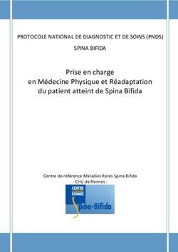 Prise en charge en Médecine Physique et Réadaptation du patient atteint de Spina Bifida - PROTOCOLE NATIONAL DE DIAGNOSTIC ET DE SOINS (PNDS) ...