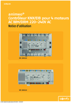Animeo Contrôleur KNX/EIB pour 4 moteurs - AC WM/DRM 220-240V AC Notice d'utilisation
