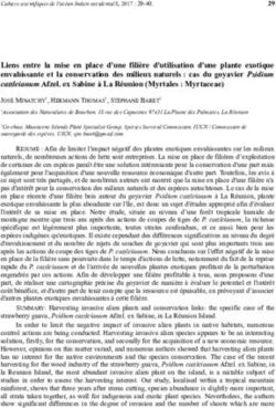 Liens entre la mise en place d'une filière d'utilisation d'une plante exotique envahissante et la conservation des milieux naturels : cas du ...