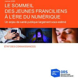 LE SOMMEIL DES JEUNES FRANCILIENS À L'ÈRE DU NUMÉRIQUE - UN ENJEU DE SANTÉ PUBLIQUE LARGEMENT SOUS-ESTIMÉ - ORS IDF
