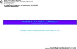 FILIÈRES CFP HORS COMMERCE