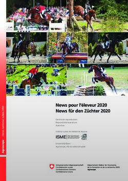News pour l'éleveur 2020 News für den Züchter 2020 - ISME