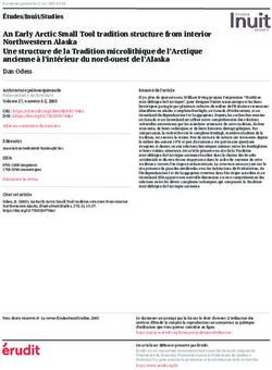 An Early Arctic Small Tool tradition structure from interior Northwestern Alaska Une structure de la Tradition microlithique de l'Arctique ...