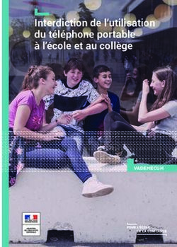 Interdiction de l'utilisation du téléphone portable à l'école et au collège - vademecum