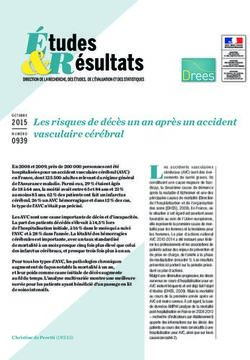 Les risques de décès un an après un accident vasculaire cérébral - Drees
