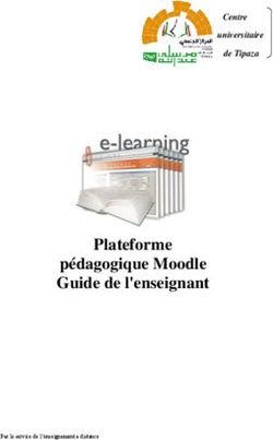 Plateforme pédagogique Moodle Guide de l'enseignant - Centre universitaire de Tipaza