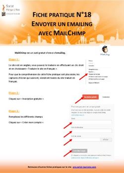 FICHE PRATIQUE N 18 ENVOYER UN EMAILING AVEC MAILCHIMP