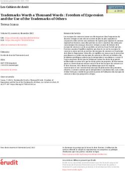 Trademarks Worth a Thousand Words : Freedom of Expression and the Use of the Trademarks of Others - &Eacute;rudit