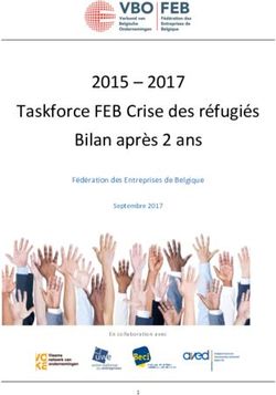 Taskforce FEB Crise des réfugiés Bilan après 2 ans 2015 - 2017 Fédération des Entreprises de Belgique - VBO
