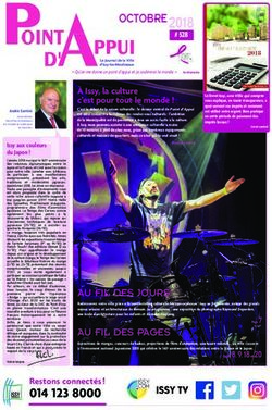 POINT D'APPUI OCTOBRE 2018 Votre journal et son dossier - Issy