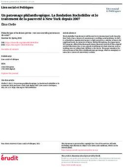Un patronage philanthropique. La fondation Rockefeller et le traitement de la pauvreté à New York depuis 2007