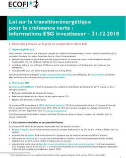 Loi sur la transition énergétique pour la croissance verte : informations ESG investisseur 31.12.2018 - Ecofi Investissements