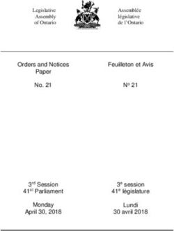 Orders and Notices Feuilleton et Avis - Legislative Assembly of Ontario