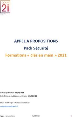 APPEL A PROPOSITIONS Pack Sécurité Formations " clés en main " 2021 - OPCO 2i