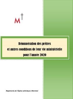 Rémunération des prêtres et autres conditions de leur vie ministérielle pour l'année 2020 - Règlements de l'Église catholique à Montréal ...