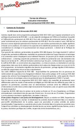 Termes de référence Evaluation intermédiaire Programme quinquennal DGD 2017-2021