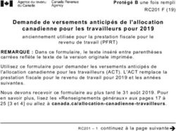 Demande de versements anticipés de l'allocation canadienne pour les travailleurs pour 2019 - Canada.ca