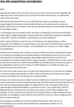 Aan alle aangesloten verenigingen - De Duif