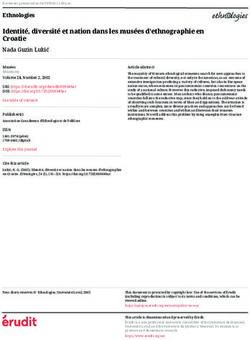 Identité, diversité et nation dans les musées d'ethnographie en Croatie - Érudit
