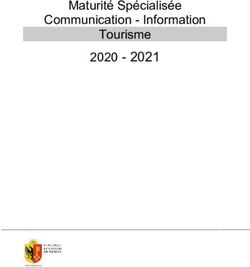 Maturité Spécialisée Communication - Information Tourisme 2020 2021 - Information Tourisme ...