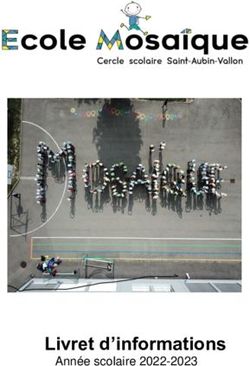 Livret d'informations - Année scolaire 2022-2023 - Année scolaire 2022-2023