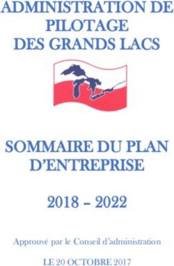 ADMINISTRATION DE PILOTAGE DES GRANDS LACS SOMMAIRE DU PLAN D'ENTREPRISE 2018 - 2022 LE 20 OCTOBRE 2017 Approuvé par le Conseil d'administration
