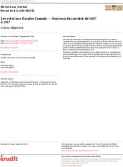 Les relations fiscales Canada - Nouveau-Brunswick de 1867 à 1917 - Erudit.org