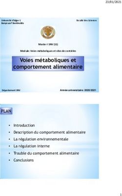 Voies m&eacute;taboliques et comportement alimentaire