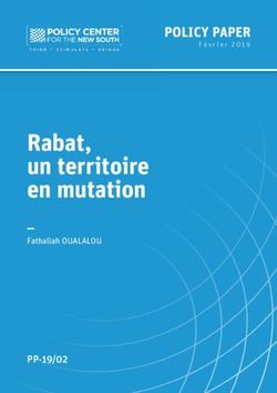 Rabat, un territoire en mutation - POLICY PAPER - Africa Portal