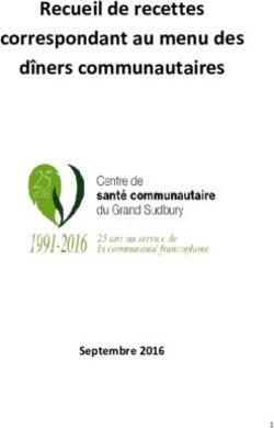 Recueil de recettes correspondant au menu des dîners communautaires - Septembre 2016