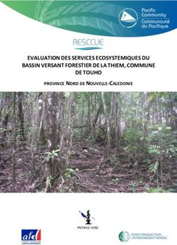 EVALUATION DES SERVICES ECOSYSTEMIQUES DU BASSIN VERSANT FORESTIER DE LA THIEM, COMMUNE DE TOUHO - PROVINCE NORD DE NOUVELLE-CALEDONIE