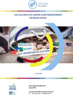 SPECIFICITES, LES ACCUEILS DE LOISIRS SANS HEBERGEMENT EN MILIEU RURAL - Ovlej