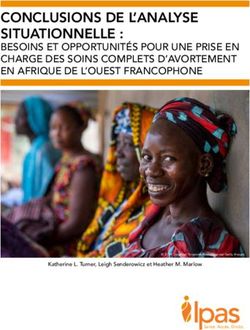 ConClusions de l'analyse situationnelle