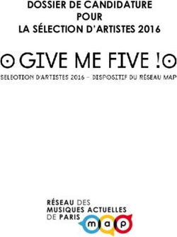 DOSSIER DE CANDIDATURE POUR LA SÉLECTION D'ARTISTES 2016 - Réseau MAP