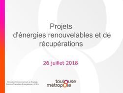 Projets d'&eacute;nergies renouvelables et de r&eacute;cup&eacute;rations - 26 juillet 2018 Direction Environnement et &Eacute;nergie Service Transition &Eacute;nerg&eacute;tique, AOEn ...