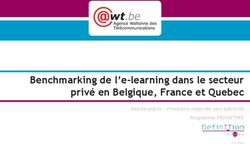 Benchmarking de l'e-learning dans le secteur privé en Belgique, France et Quebec - Marché public - Procédure négociée sans publicité Programme ...