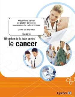 Mécanisme central de gestion de l'accès aux services de radio-oncologie Cadre de référence Mai 2010