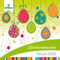 Brochure extrascolaire - Pâques 2020