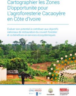 Cartographier les Zones D'opportunite pour L'agroforesterie Cacaoy&egrave;re en C&ocirc;te d'Ivoire - &Eacute;valuer son potentiel &agrave; contribuer aux objectifs ...