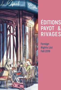 ÉDITIONS PAYOT & RIVAGES - Foreign Rights List Fall 2019 - Éditions Payot & Rivages