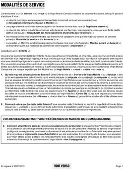 MODALITÉS DE SERVICE - Virgin Mobile