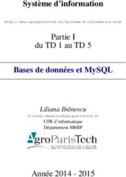 SYST'EME D'INFORMATION BASES DE DONN EES ET MYSQL - ANN EE 2014 - 2015 LILIANA IB ANESCU