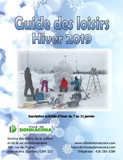 Service des loisirs, de la culture et de la vie communautaire 300, rue de l'Église Donnacona (Québec) G3M 1Z5 www.villededonnacona.com ...