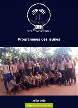 Programmes des jeunes - Juillet 2018 Programme des Jeunes - Scoutisme Beninois