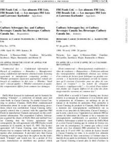 FBI Foods Ltd - Les aliments FBI Lt ee, FBI Brands Ltd - Les marques FBI Lt ee and Lawrence Kurlender Appellants