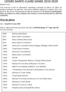 LOISIRS SAINTE-CLAIRE DANSE 2019-2020 - Loisirs Ste-Claire