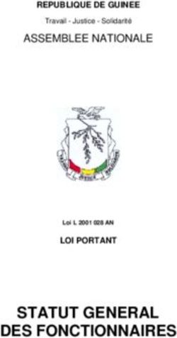 STATUT GENERAL DES FONCTIONNAIRES - ASSEMBLEE NATIONALE REPUBLIQUE DE GUINEE - LOI PORTANT - ILO