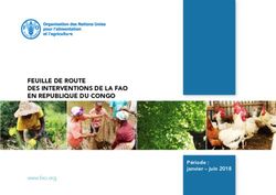 FEUILLE DE ROUTE DES INTERVENTIONS DE LA FAO EN REPUBLIQUE DU CONGO - Période : janvier - juin 2018