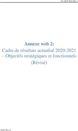 Annexe web 2: Cadre de résultats actualisé 2020-2021 - Objectifs stratégiques et fonctionnels (Révisé)