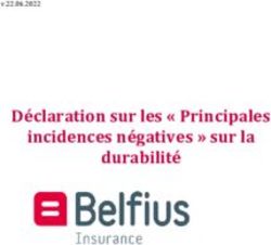 D&eacute;claration sur les " Principales incidences n&eacute;gatives " sur la durabilit&eacute;